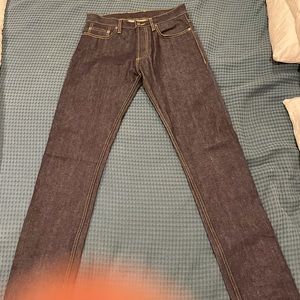 3sixteen ST 100x, 14.5 oz. raw indigo selvedge denim, size 31.